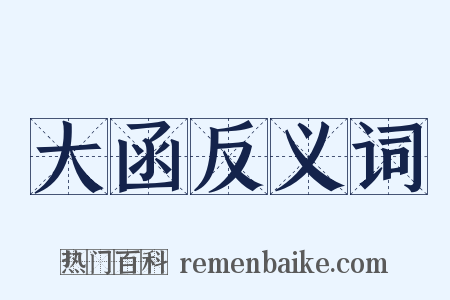大函反义词是什么意思的图片